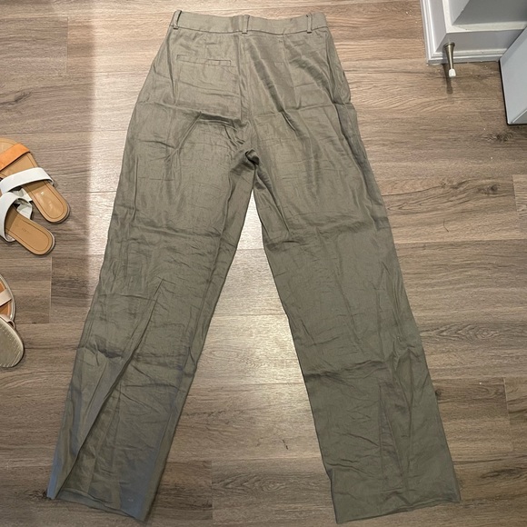 Aritzia- Babaton Linen Wide Leg Dress Pant - Picture 9 of 10